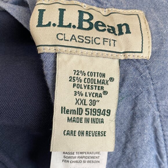L.L. Bean Men's Comfort Stretch Dock Pants, Classic Fit, Straight Leg, Navy XXL - Picture 6 of 7